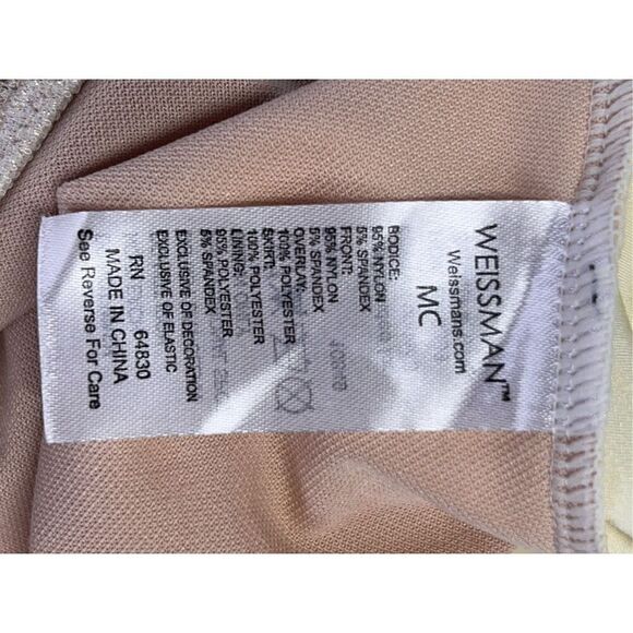 Weissman Dance I Want To Write You A Song 10849 Cream Ruffle Day Dress Size MC - Picture 6 of 7